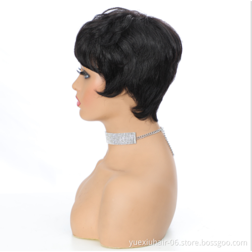 Wholesale Pixie Cut Human Hair Wigs, Pixie Cut Short Wig, Finger Wave Wig